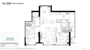 Read more about the article KIEU by KITA (Stella Residence) – Layout detail of 2BR type D